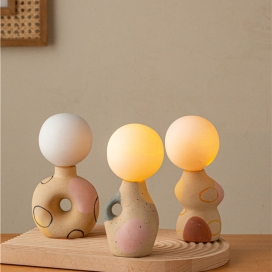 Ceramic living decor ball with LED light