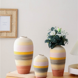 Ceramic living decor vase and pot