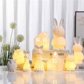 Ceramic spring easter rabbits