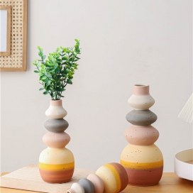 Ceramic living decor vase and pot