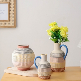 Ceramic living decor vase and pot