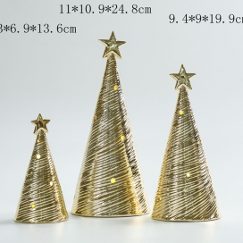 CERAMIC TREE GOLD COLOR WITH LED