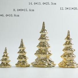CERAMIC TREE GOLD COLOR WITH LED
