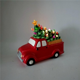 CHRISTMAS DECORATION CERAMIC CAR