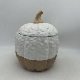 CERAMIC PUMPKIN WHITE COLOR