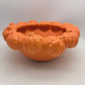 CERAMIC PUMPKIN ORANGE COLOR BOWL