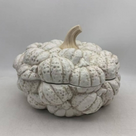 CERAMIC WHITE PUMPKIN
