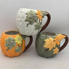 CERAMIC PUMPKIN CUP