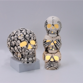 CERAMIC HALLOWEEN DECOR WITH LED LIGHT