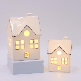 CERAMIC HOUSE DECOR WITH LED LIGHT