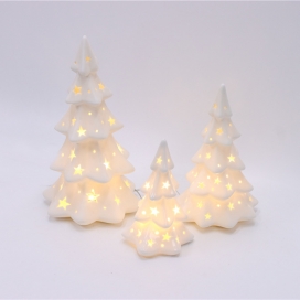 CERAMIC CHRISTMASS TREE DECOR WITH LED LIGHT