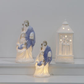 CERAMIC CHRISTIAN DECOR WITH LED LIGHT