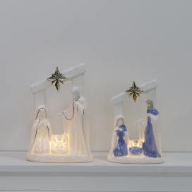 CERAMIC CHRISTIAN DECOR WITH LED LIGHT