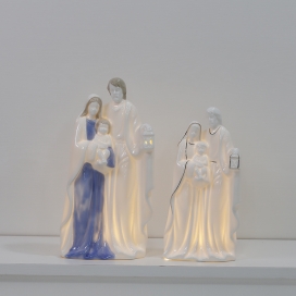 CERAMIC CHRISTIAN DECOR WITH LED LIGHT