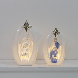 CERAMIC CHRISTIAN DECOR WITH LED LIGHT