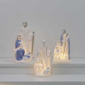 CERAMIC CHRISTIAN DECOR WITH LED LIGHT