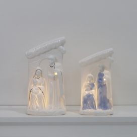 CERAMIC CHRISTIAN DECOR WITH LED LIGHT