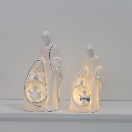 CERAMIC CHRISTIAN DECOR WITH LED LIGHT