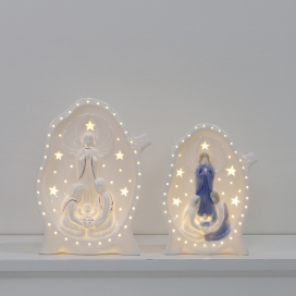 CERAMIC CHRISTIAN DECOR WITH LED LIGHT