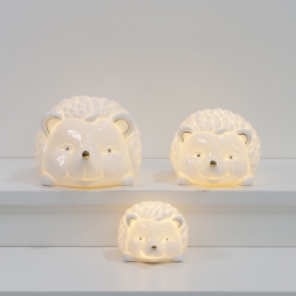 Ceramic hedgehog with LED