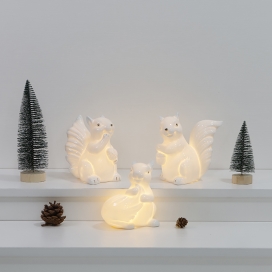 CERAMIC SQUIRREL WITH LED