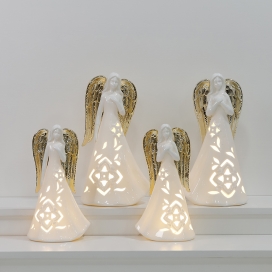 CERAMIC CHRISTIAN DECOR WITH LED LIGHT