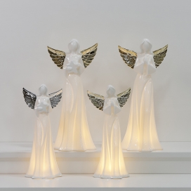 CERAMIC CHRISTIAN DECOR WITH LED LIGHT