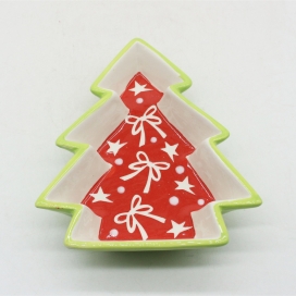 CERAMIC CHRISTMAS DECORATION PLATE