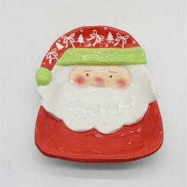 CERAMIC CHRISTMAS DECORATION PLATE