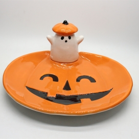 CERAMIC HALLOWEEN DECORATION PLATE