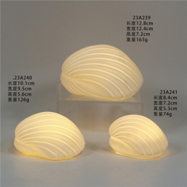 Ceramic sea decor with LED light