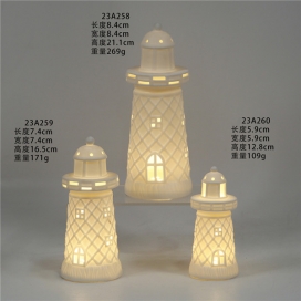 Ceramic sea decor with LED light 7274