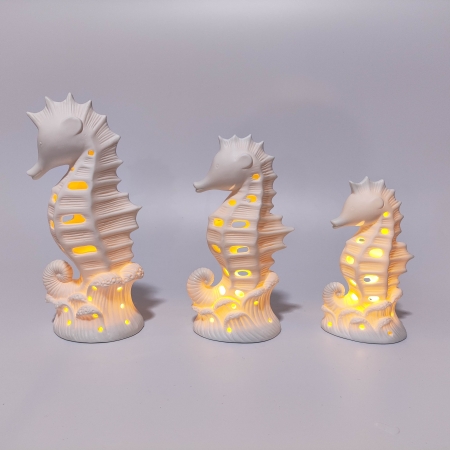 Ceramic sea decor with LED light