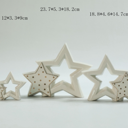 CERAMIC STAR DECORATION