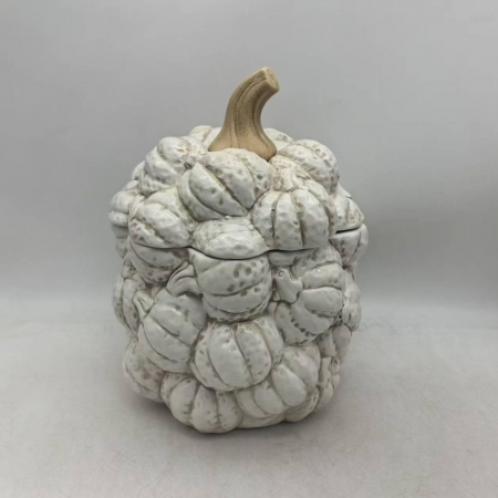 CERAMIC WHITE PUMPKIN