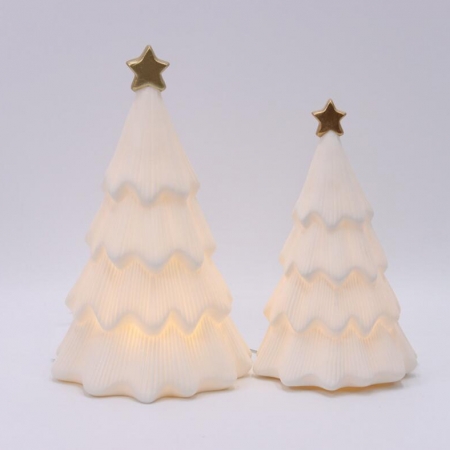 CERAMIC CHRISTMASS TREE DECOR WITH LED LIGHT