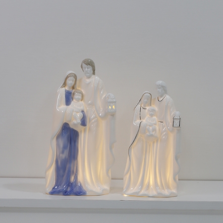 CERAMIC CHRISTIAN DECOR WITH LED LIGHT