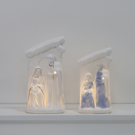 CERAMIC CHRISTIAN DECOR WITH LED LIGHT