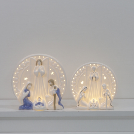 CERAMIC CHRISTIAN DECOR WITH LED LIGHT