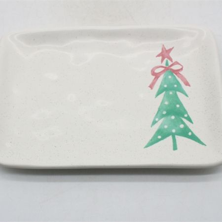 CERAMIC CHRISTMAS DECORATION PLATE