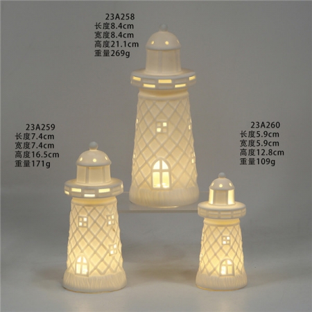 Ceramic sea decor with LED light 7274