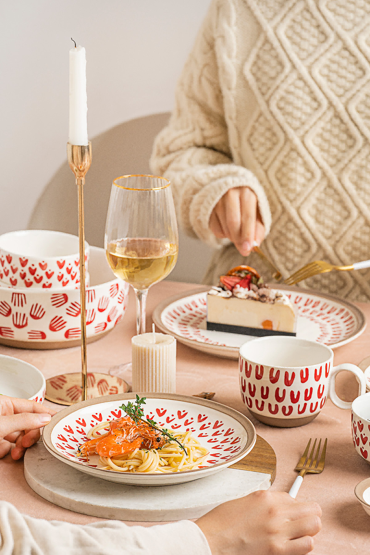 CERAMIC KITCHEN WARE SET---RED